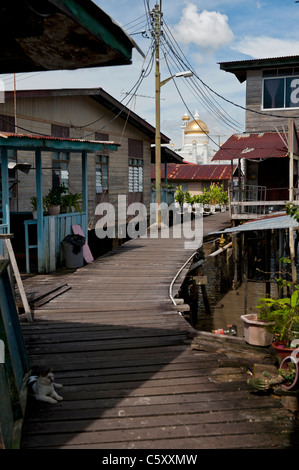 Kampong Ayer Village Eau à Bandar Seri Begawan, Brunei Banque D'Images