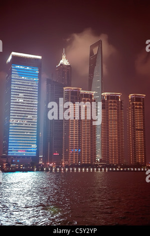 Tour Jin Mao et Shanghai World Financial Center 480 mètres de haut bâtiment est le deuxième dans le monde Banque D'Images