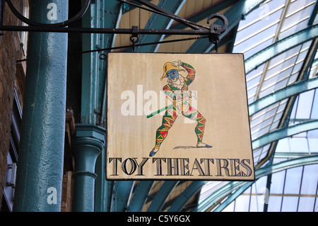 Théâtre jouet signe, Covent Garden, West End, City of Westminster, London, Greater London, Angleterre, Royaume-Uni Banque D'Images