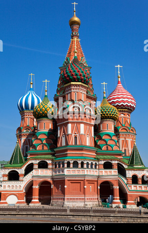 La Cathédrale de l'intercession du saint Basile sur la place Rouge, Moscou, Russie Banque D'Images