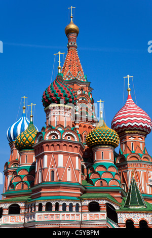 La Cathédrale de l'intercession du saint Basile sur la place Rouge, Moscou, Russie Banque D'Images