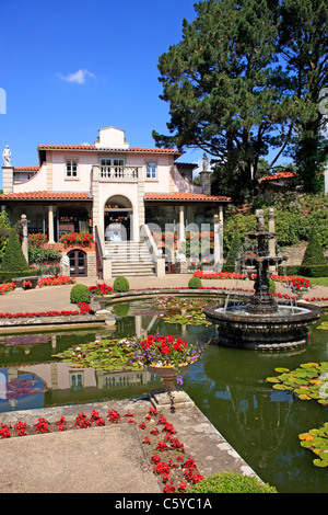 Les grands jardins italiens et Villa à Compton Acres Dorset Angleterre Banque D'Images