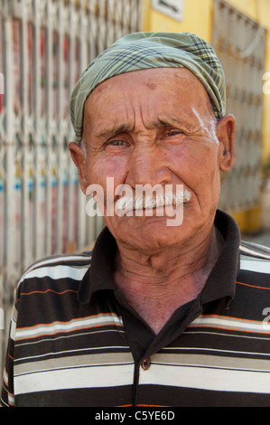 Silifke Turquie turc du vieil homme Portrait Banque D'Images