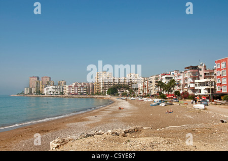 Plage Mer Mersin Turquie Architecture moderne Nouvelle ville turque de la ville Banque D'Images