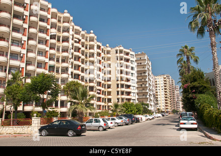 Plage Mer Mersin Turquie Architecture moderne Nouvelle ville turque de la ville Banque D'Images