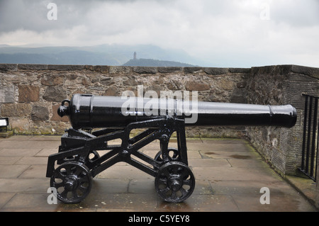 Canons le château de Stirling, Scotland, UK Banque D'Images