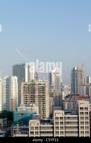 Construction à Singapour Banque D'Images