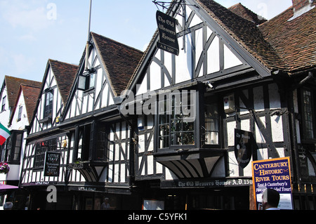 Le restaurant Old Weaver, High Street, Canterbury, ville de Canterbury, Kent, England, United Kingdom Banque D'Images