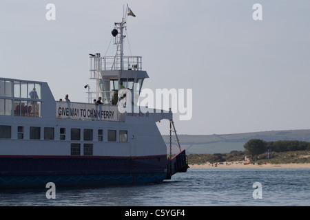 Ferry de bancs à Shell Bay, sur la péninsule de Studland. Dorset, UK. Banque D'Images