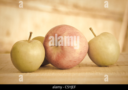 Toujours à faible contraste de l'image de la vie de pommes Banque D'Images