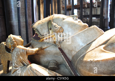 L'Archevêque William Courtenay tombe, la Cathédrale de Canterbury, Canterbury, ville de Canterbury, Kent, England, United Kingdom Banque D'Images