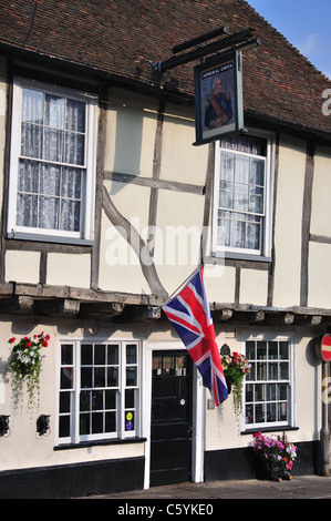 15ème siècle "l'amiral Owen' Pub, High Street, Sandwich, Kent, Angleterre, Royaume-Uni Banque D'Images