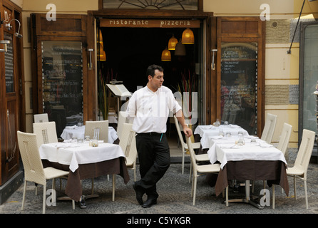 Restaurant à Amalfi, Campanie, Italie Banque D'Images