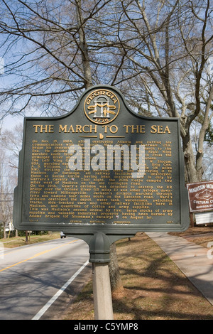 La MARCHE SUR LA MER. Après avoir détruit Atlanta, le Major-général W. Sherman, a commencé sa campagne pour la savane. Banque D'Images