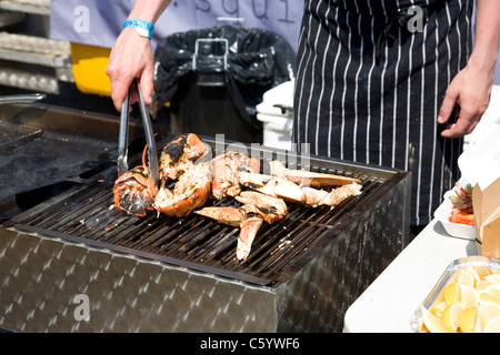 Le homard sur le gril à South Bank Food Festival Banque D'Images