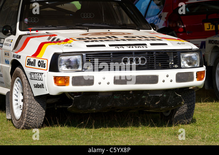 1985 Audi Sport Quattro B voiture rallye dans le paddock au Goodwood Festival of Speed 2011, Sussex, UK. Banque D'Images