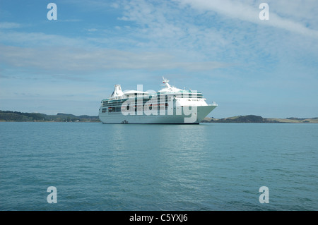 Rhapsody mer Bateau de croisière, le port d'Auckland, île du Nord, en Nouvelle-Zélande. Banque D'Images