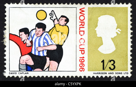 La 1s3d émission d'un timbre 1er juin 1966 à l'occasion de la Coupe du Monde de Football 1966 Banque D'Images