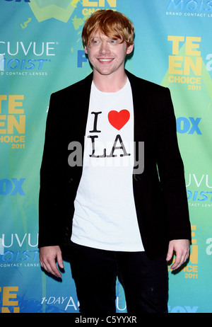 RUPERT GRINT TEEN CHOICE 2011 PRESSE LOS ANGELES CALIFORNIA USA 07 Août 2011 Banque D'Images