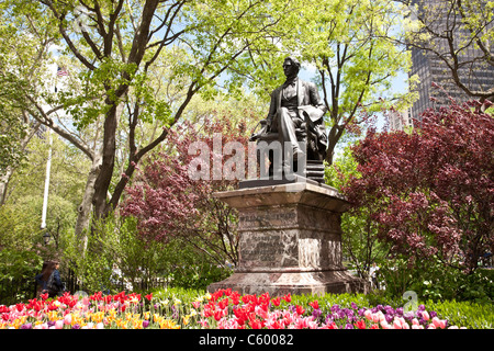 William Henry Seward, statue, Madison Square Park, NYC Banque D'Images