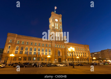 Berlin Mitte , l'hôtel de ville rouge, Rotes Rathaus Banque D'Images