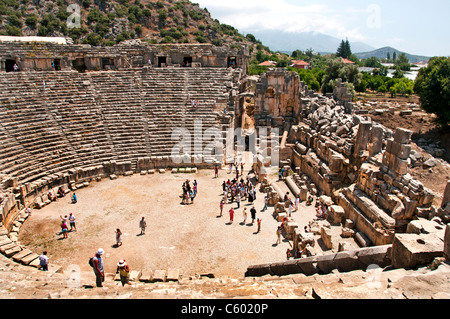 Amphithéâtre romain theatre Lycie ville Lycienne Myra Turquie ( Kale Demre aujourd'hui ) Banque D'Images