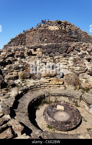 Nuraghe Su Nuraxi di Barumi , Sardaigne, Italie, Europe Banque D'Images