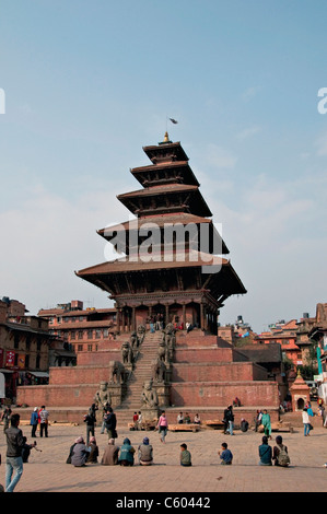 Taumadhi square à Bhaktapur, Népal Banque D'Images