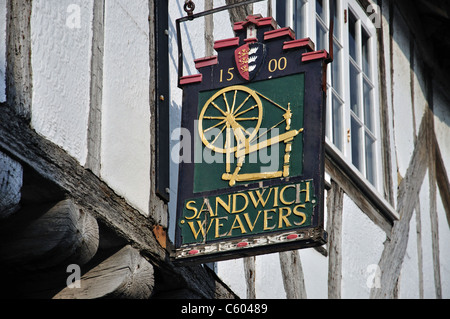 Les tisserands, Sandwich Strand Street, Sandwich. Dover District, Kent, Angleterre, Royaume-Uni Banque D'Images