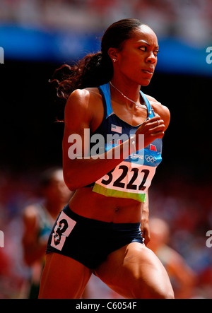 SANYA RICHARDS USA STADE OLYMPIQUE BEIJING Chine 16 Août 2008 Banque D'Images