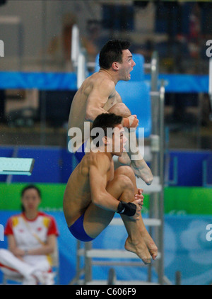 TOM DALEY & BLAKE ALDRIDGE Stade olympique de plongeon synchronisé Beijing Chine 09 Août 2008 Banque D'Images