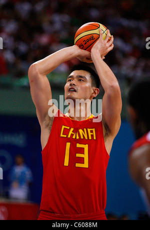 YAO MING ANGOLA V CHINE STADE OLYMPIQUE BEIJING Chine 14 Août 2008 Banque D'Images