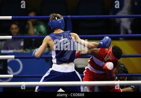 FELIX DIAZ V ALEXIS VASTINE MENS SUPER-LÉGERS TRAVAILLEURS SEMI GYMNASIUM BEIJING Chine 22 Août 2008 Banque D'Images