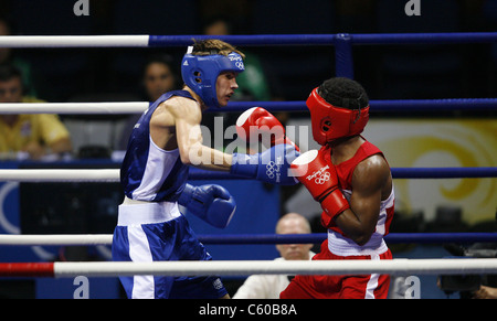 FELIX DIAZ V ALEXIS VASTINE MENS SUPER-LÉGERS TRAVAILLEURS SEMI GYMNASIUM BEIJING Chine 22 Août 2008 Banque D'Images