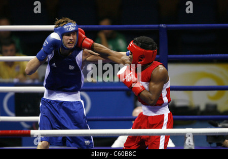 FELIX DIAZ V ALEXIS VASTINE MENS SUPER-LÉGERS TRAVAILLEURS SEMI GYMNASIUM BEIJING Chine 22 Août 2008 Banque D'Images