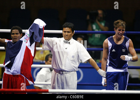 FELIX DIAZ V ALEXIS VASTINE MENS SUPER-LÉGERS TRAVAILLEURS SEMI-F GYMNASE BEIJING Chine 22 Août 2008 Banque D'Images