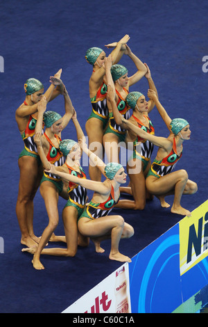 Natation Synchronisée : Groupe de l'Équipe nationale de l'Espagne (ESP) d'effectuer pour 14e Championnats du monde FINA 2011 de Shanghai. Banque D'Images