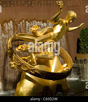 Prométhée au Rockefeller Center Mercredi, 15 septembre 2010, à New York. Banque D'Images