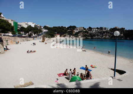 La plage de Porto Cristo, Majorque, Espagne, Banque D'Images