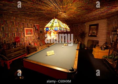 Salle de billard dans Graceland Mansion Memphis Tennessee usa Banque D'Images