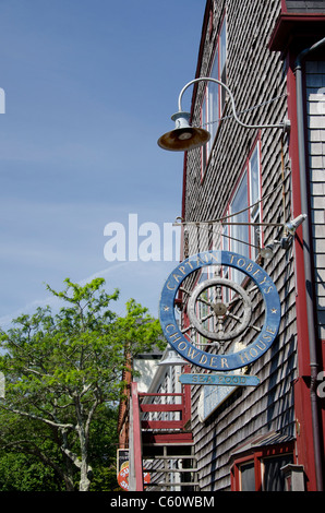 L'île de Nantucket, Massachusetts. Le capitaine Tobey's Chowder House. Banque D'Images
