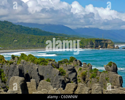 Pancake rocks, Paparoa National Park, New Zealand Banque D'Images