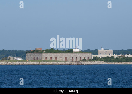 Le Massachusetts, New Bedford. L'époque de la guerre civile (aka Rodman Fort Fort Taber, Old Stone Fort & Fort à Clark's Point). Banque D'Images