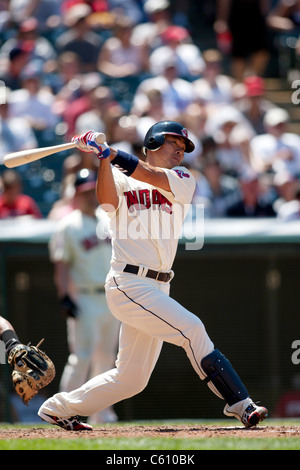 Japanese Baseball Star : Kosuke Fukudome (JPN) chauves-souris pendant le match contre les Royals de Kansas City. Banque D'Images