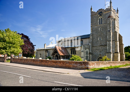 L'église St Mary, Bures, Suffolk, Angleterre Banque D'Images