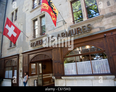 Hôtel Les Armures à Genève Banque D'Images