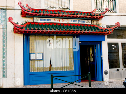 L'extérieur de O Norte da la Chine, l'un des meilleurs restaurants chinois de Lisbonne Banque D'Images