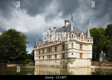 France : Chateau à Azay-le-Rideau, Indre et Loire, France, Europe Banque D'Images