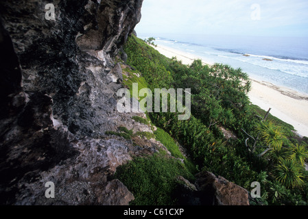 Fletcher les chrétiens de l'île de Pitcairn, cave Banque D'Images