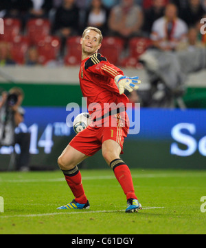 Mercedes-Benz Arena Stuttgart Allemagne 10.8.2011, football: International amical, Allemagne contre Brésil 3:2 --- gardien de but Manuel Neuer d'Allemagne Banque D'Images